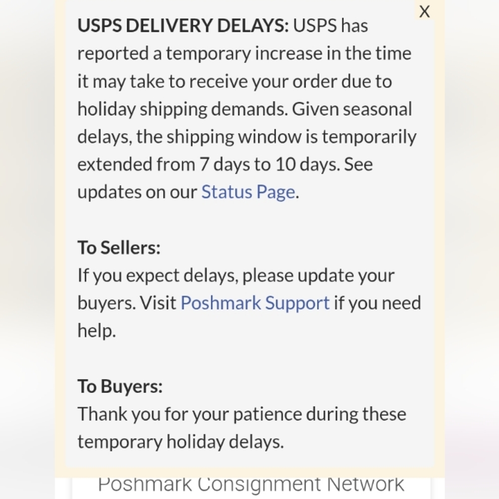 Poshmark Ship Info! No cancelation from live shows.